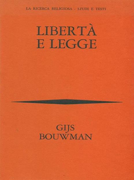 Libertà e legge - Gijs Bouwman - copertina
