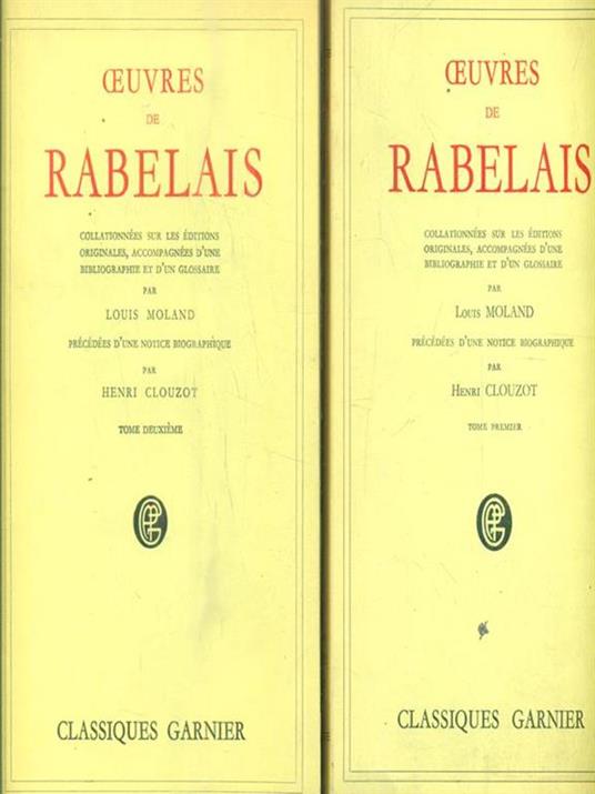 Oeuvres de Rabelais. Tome I-II - Louis Moland - copertina