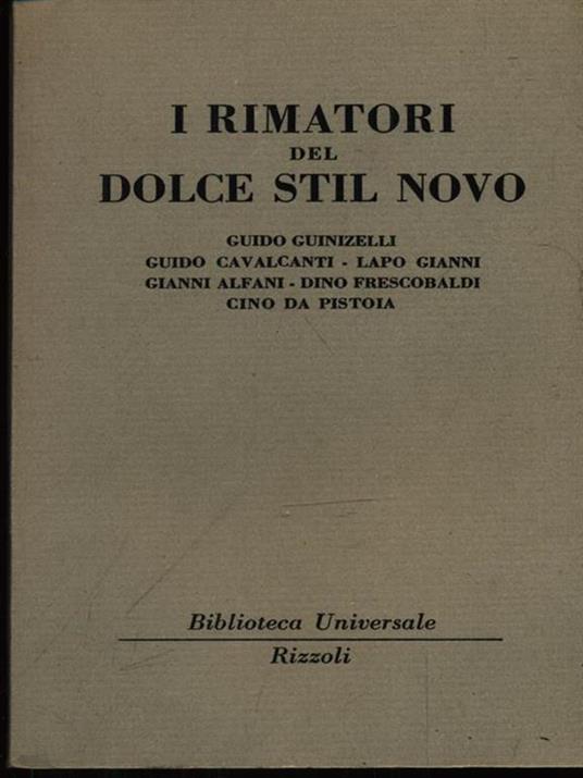 I rimatori del Dolce Stil Novo - copertina