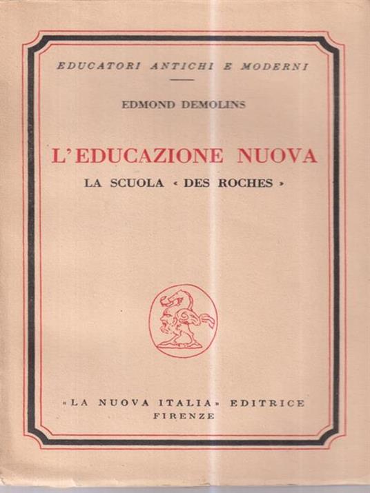 L' educazione nuova - Edmond Demolins - copertina