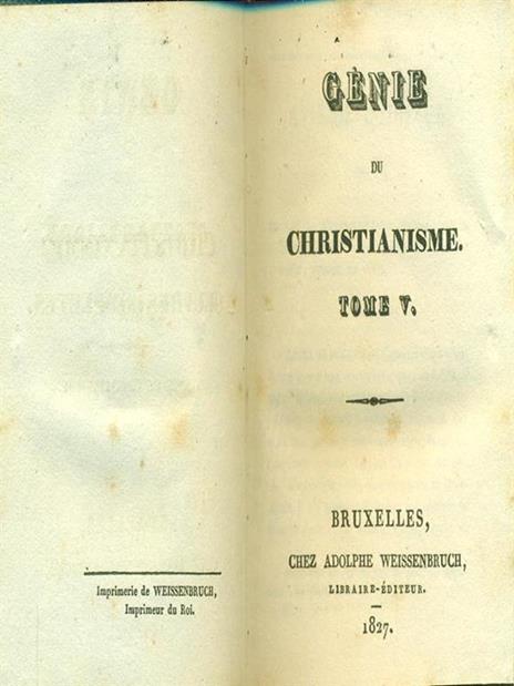 Genie du christianisme 5 - François-René de Chateaubriand - copertina