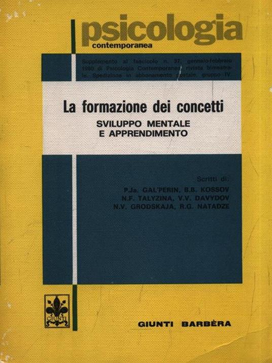 La formazione dei concetti -   - copertina