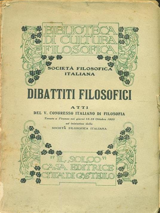 Dibattiti filosofici -   - copertina