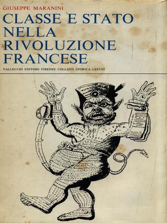Classe e stato nella rivoluzione francese - Giuseppe Maranini - copertina