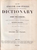 New english and italian pronouncing and explanatory dictionary