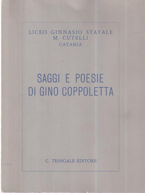 Saggi e Poesie di Gino Coppoletta - copertina