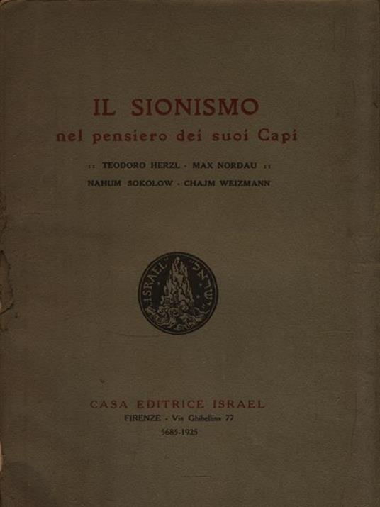 Il sionismo nel pensiero dei suoi Capi -   - copertina