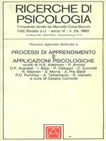 Ricerche di psicologia n. 24, 1982