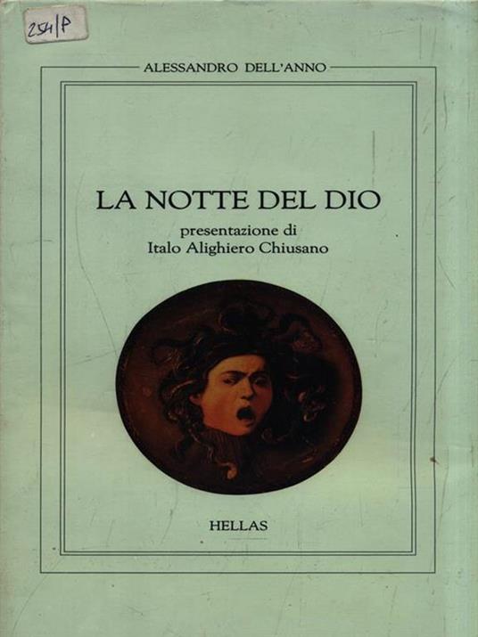 La notte del Dio - Alessandro Dell'Anno - copertina