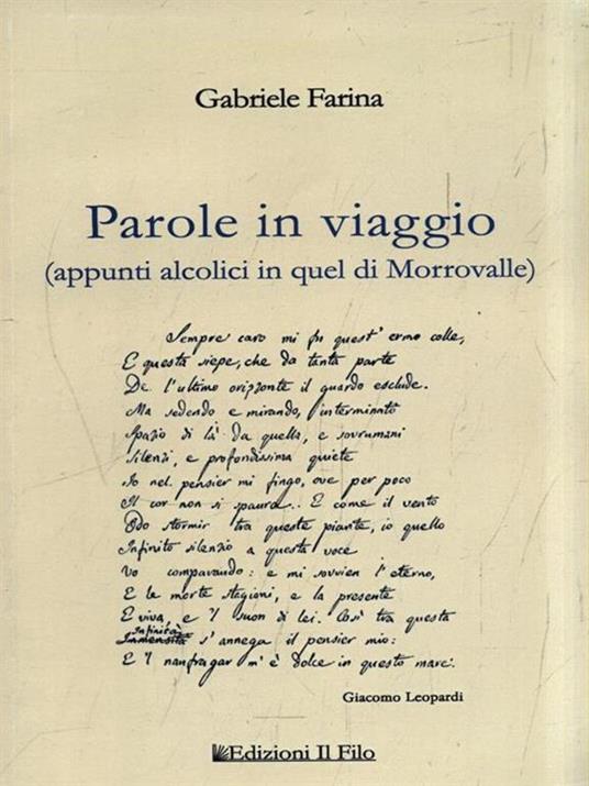 Parole in viaggio. Appunti alcolici in quel di Morrovalle - Gabriele Farina - copertina