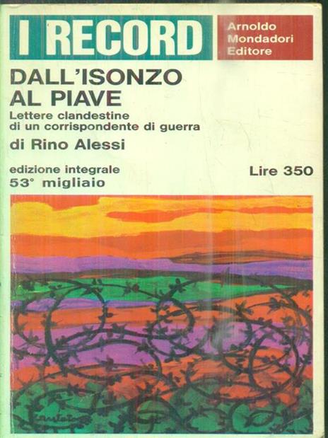 Dall'Isonzo al Piave - Rino Alessi - copertina