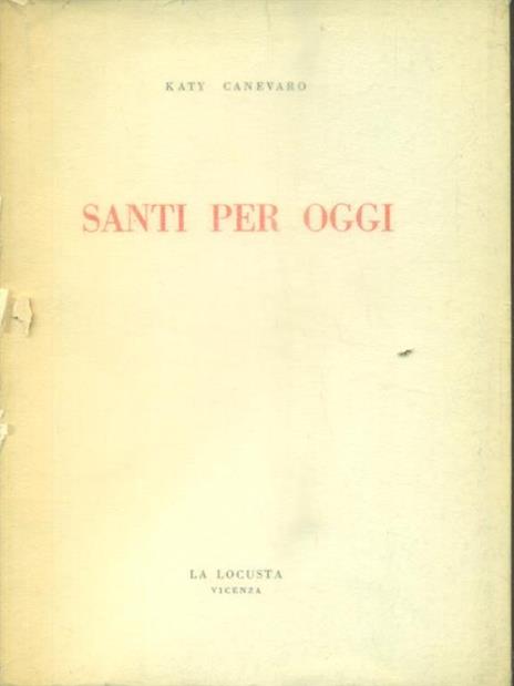 Santi per oggi - Katy Canevaro - copertina