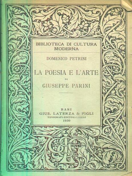La poesia e l'arte di Giuseppe Parini - Domenico Petrini - copertina