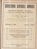 Repertorio generale annuale di giurisprudenza, bibliografia e legislazione 1928