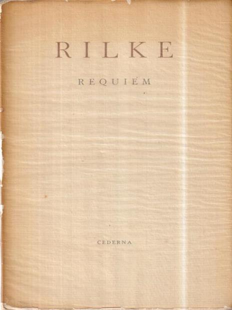 Requiem - Rainer M. Rilke - copertina