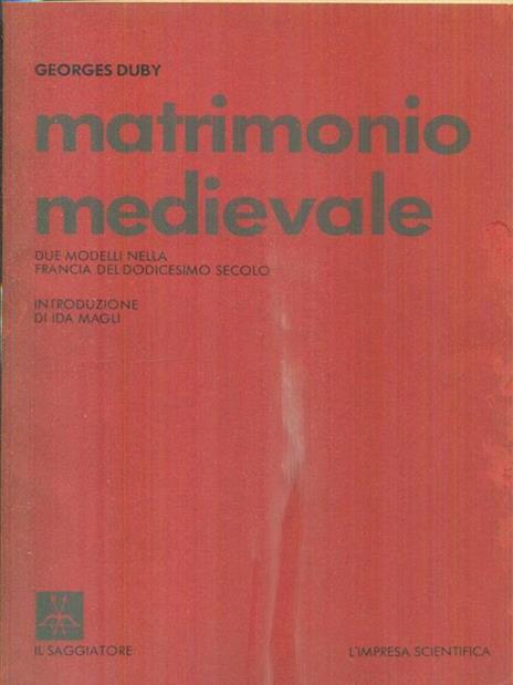 Matrimonio medievale - Georges Duby - copertina