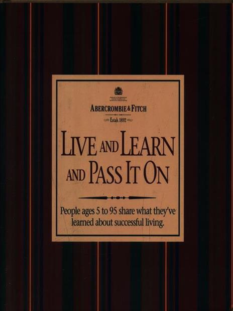 Live and learn and pass it on - Harry Brown - copertina