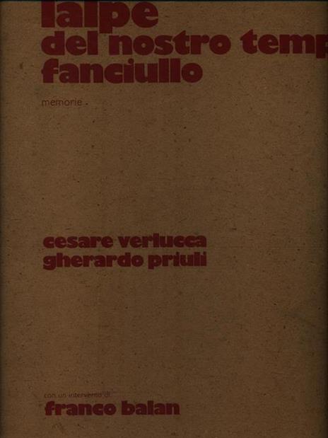 L' Alpe del nostro tempo fianciullo - Cesare Verlucca - copertina