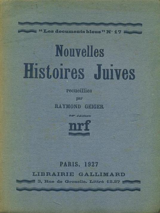 Nouvelles Histoires Juives - Raymond Geiger - 2