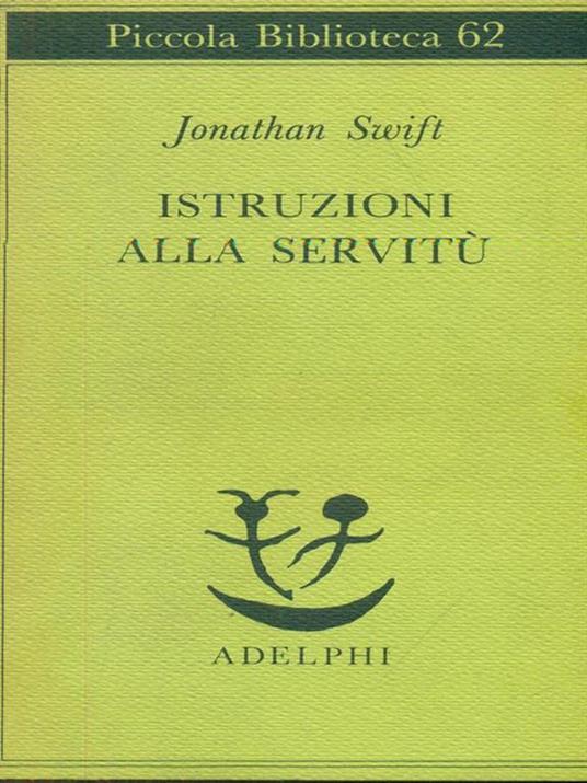 Istruzioni alla servitù - Jonathan Swift - copertina