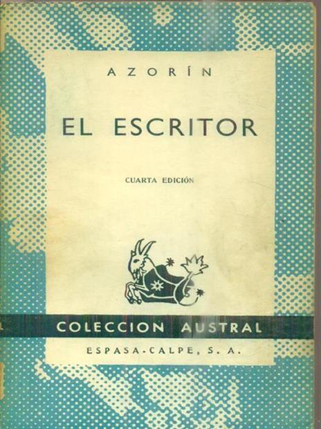 El  escritor - Azorín - copertina