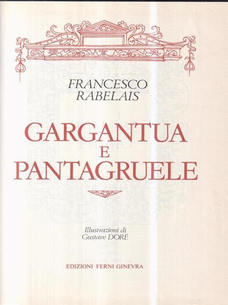 Gargantua e Pantagruele - François Rabelais - copertina
