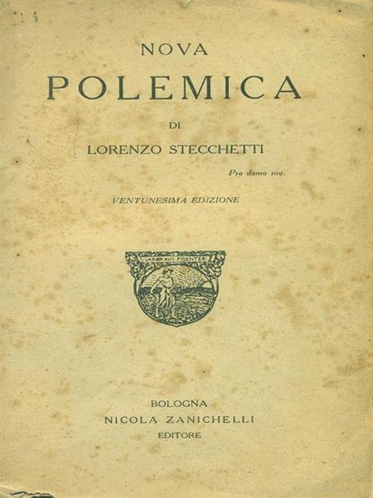 Nova polemica - Lorenzo Stecchetti - 2