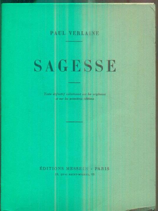 Sagesse - Paul Verlaine - 2