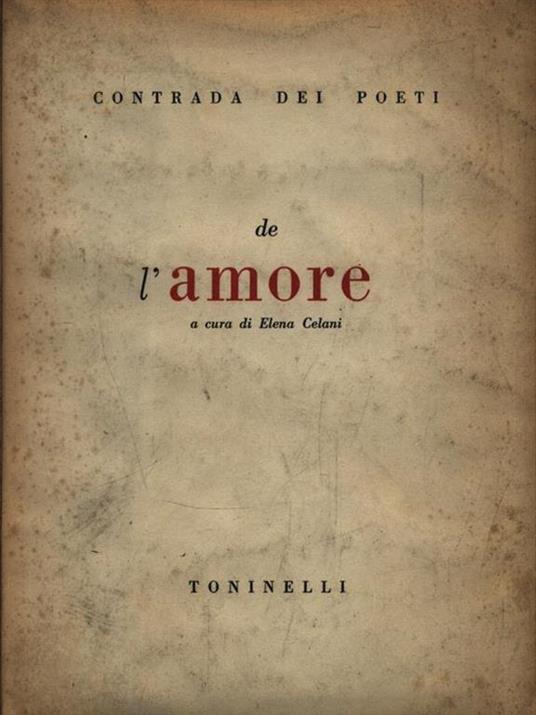 De l'amore - Elena Celani - copertina