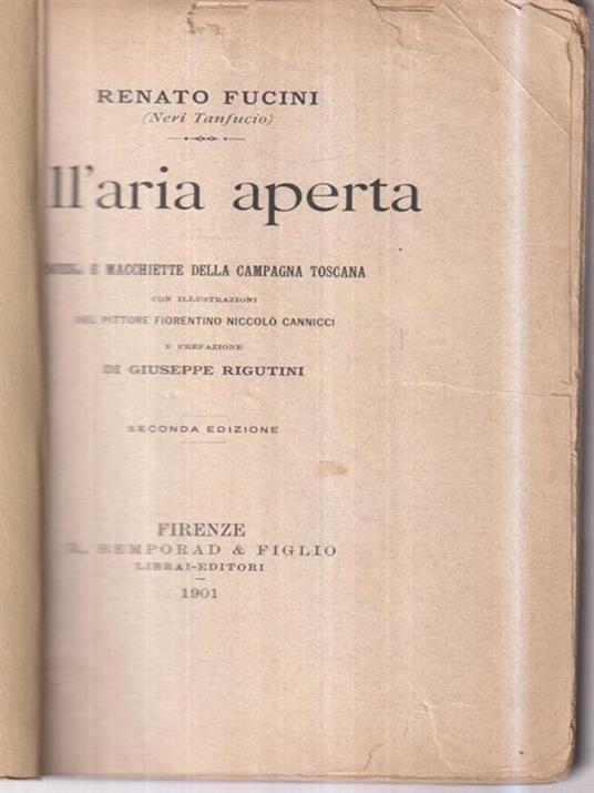 All'aria aperta - Renato Fucini - copertina