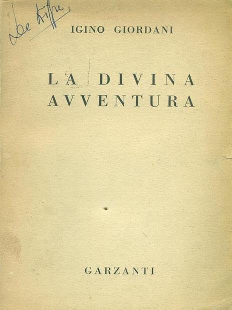 La  divina avventura - Igino Giordani - copertina