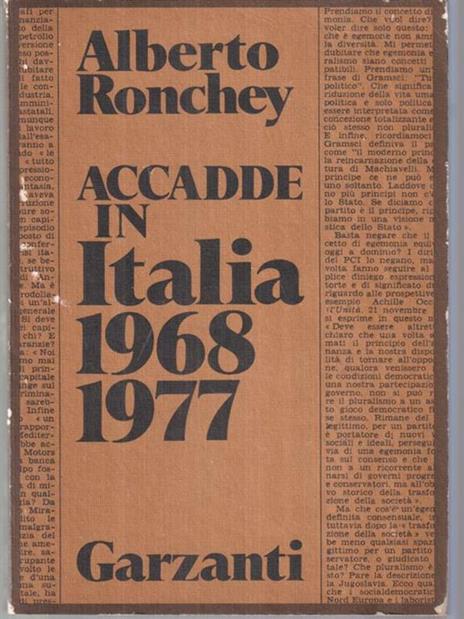 Accadde in Italia 1968/1977 - Alberto Ronchey - copertina