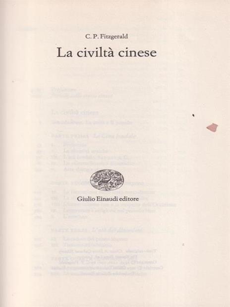 La civiltà cinese - Charles P. Fitzgerald - 2