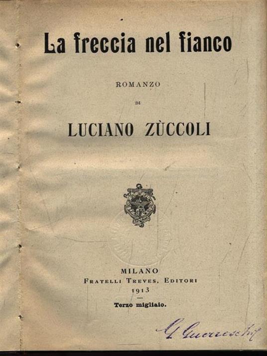 La freccia nel fianco - Luciano Zuccoli - copertina