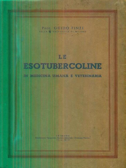 Le esotubercoline - Gilberto Finzi - copertina