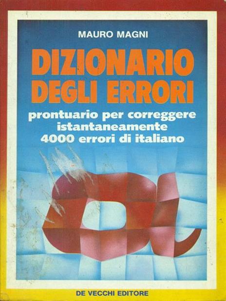 Dizionario degli errori - Mauro Magni - copertina