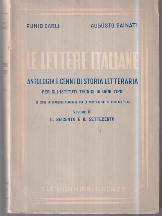 Le lettere italiane III - Enzo Carli - 2