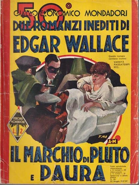 Il marchio di Pluto e Paura - Edgar Wallace - copertina