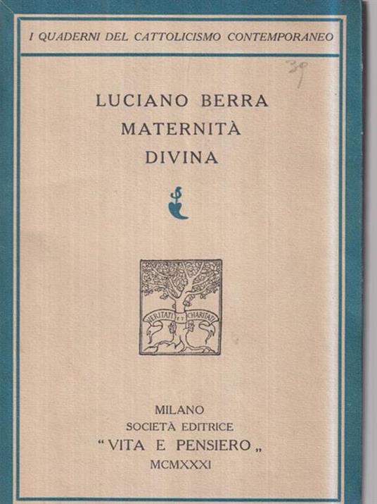 Maternità divina - Luciano Berra - 2