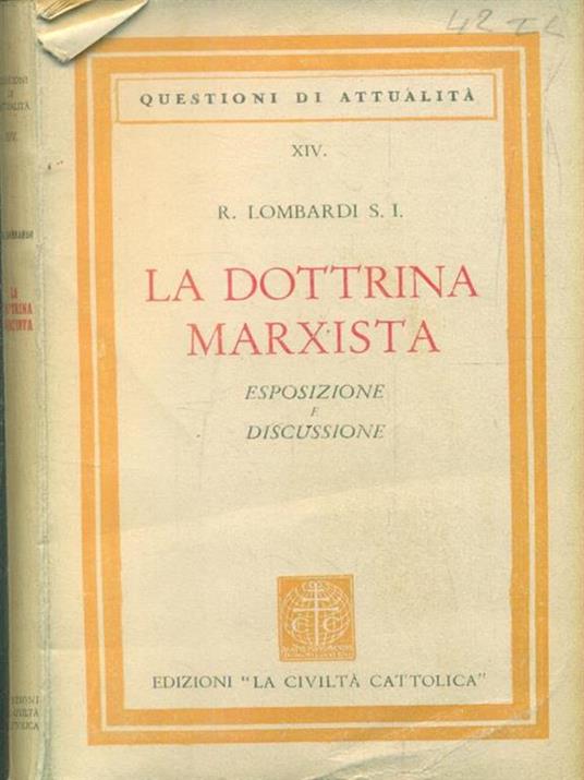 La dottrina marxista - Renato Lombardi - copertina