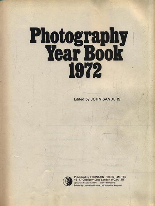 Photograph Year Book 1972 - John Sanders - 2