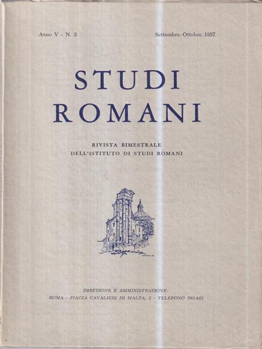 Studi romani. Anno V - N. 5 (Settembre-Ottobre 1957) - copertina