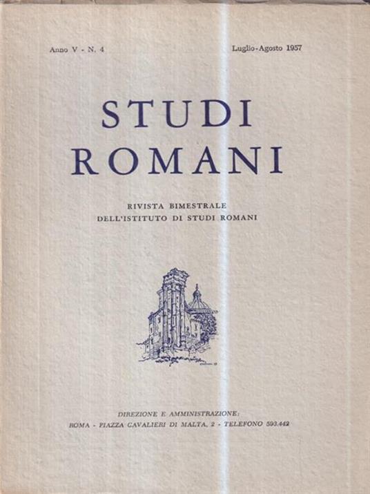 Studi romani. Anno V N. 4 (Luglio-Agosto 1957) - copertina