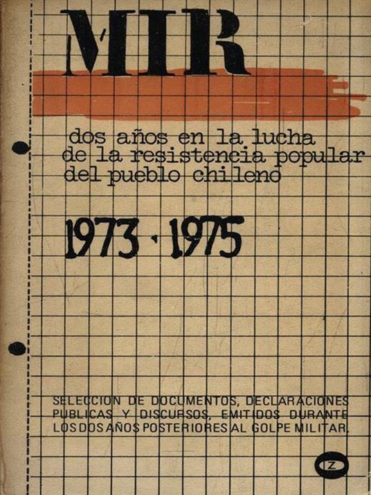 MIR Movimiento de Izquierda Revolucionario Chileno -   - copertina