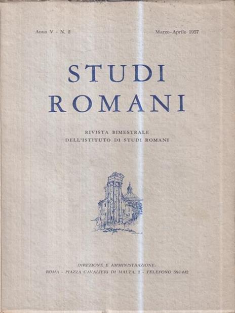 Studi romani. Anno V - N. 2 (Marzo-Aprile 1957) - copertina