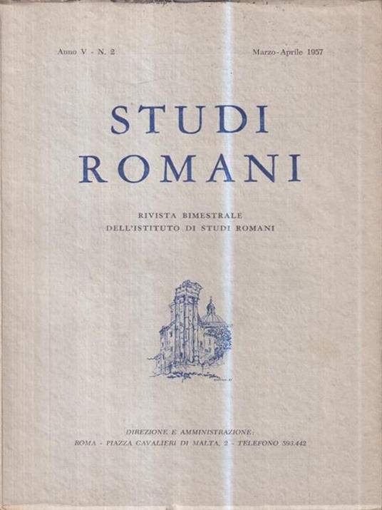 Studi romani. Anno V - N. 2 (Marzo-Aprile 1957) - copertina