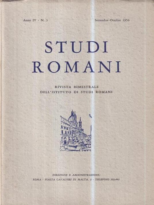 Studi romani. Anno IV - N. 5 (Settembre-Ottobre 1956) - 2