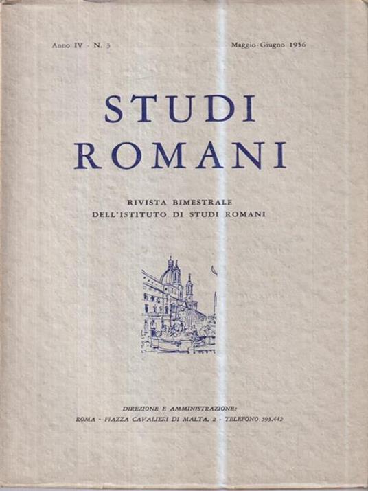 Studi romani. Anno IV - N. 3 (Maggio-Giugno 1956) - copertina