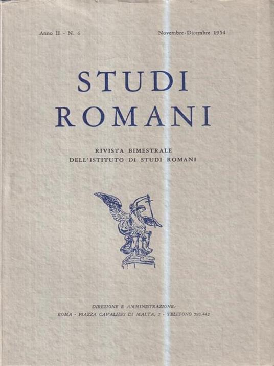 Studi romani. Anno II - N. 6 (Novembre-Dicembre 1954) - 2