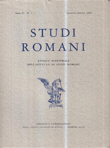 Studi romani. Anno II - N. 5 (Settembre-Ottobre 1954) - copertina